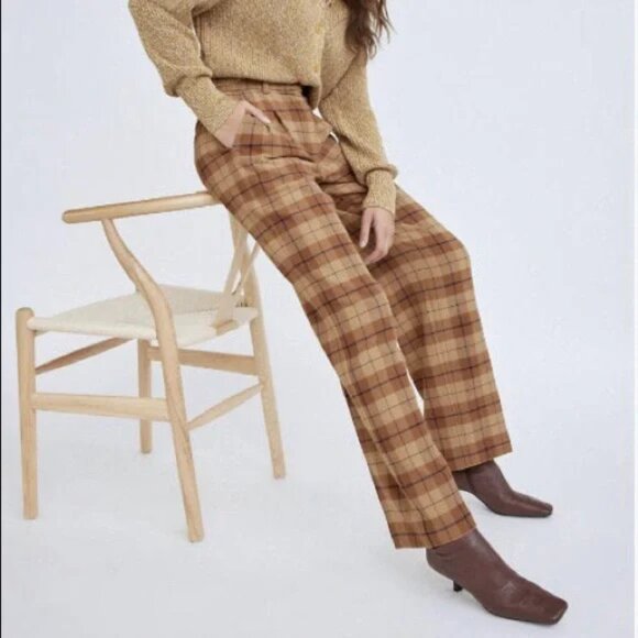 Aritzia Pants - Aritzia Wilfred Effortless Check Pants